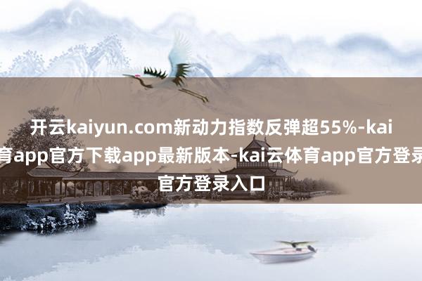 开云kaiyun.com新动力指数反弹超55%-kai云体育app官方下载app最新版本-kai云体育app官方登录入口