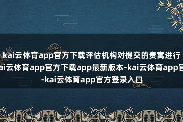 kai云体育app官方下载评估机构对提交的贵寓进行文献评审-kai云体育app官方下载app最新版本-kai云体育app官方登录入口