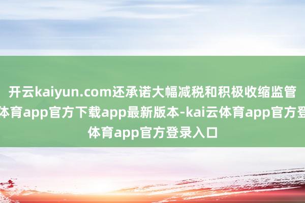 开云kaiyun.com还承诺大幅减税和积极收缩监管-kai云体育app官方下载app最新版本-kai云体育app官方登录入口