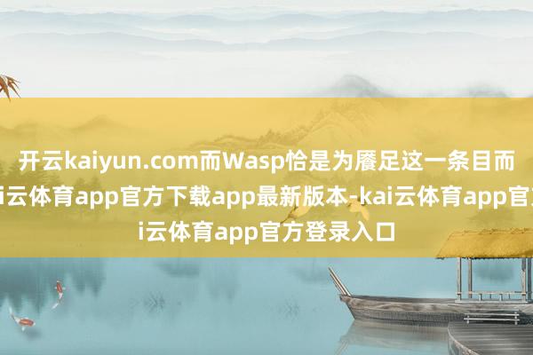 开云kaiyun.com而Wasp恰是为餍足这一条目而筹画的-kai云体育app官方下载app最新版本-kai云体育app官方登录入口